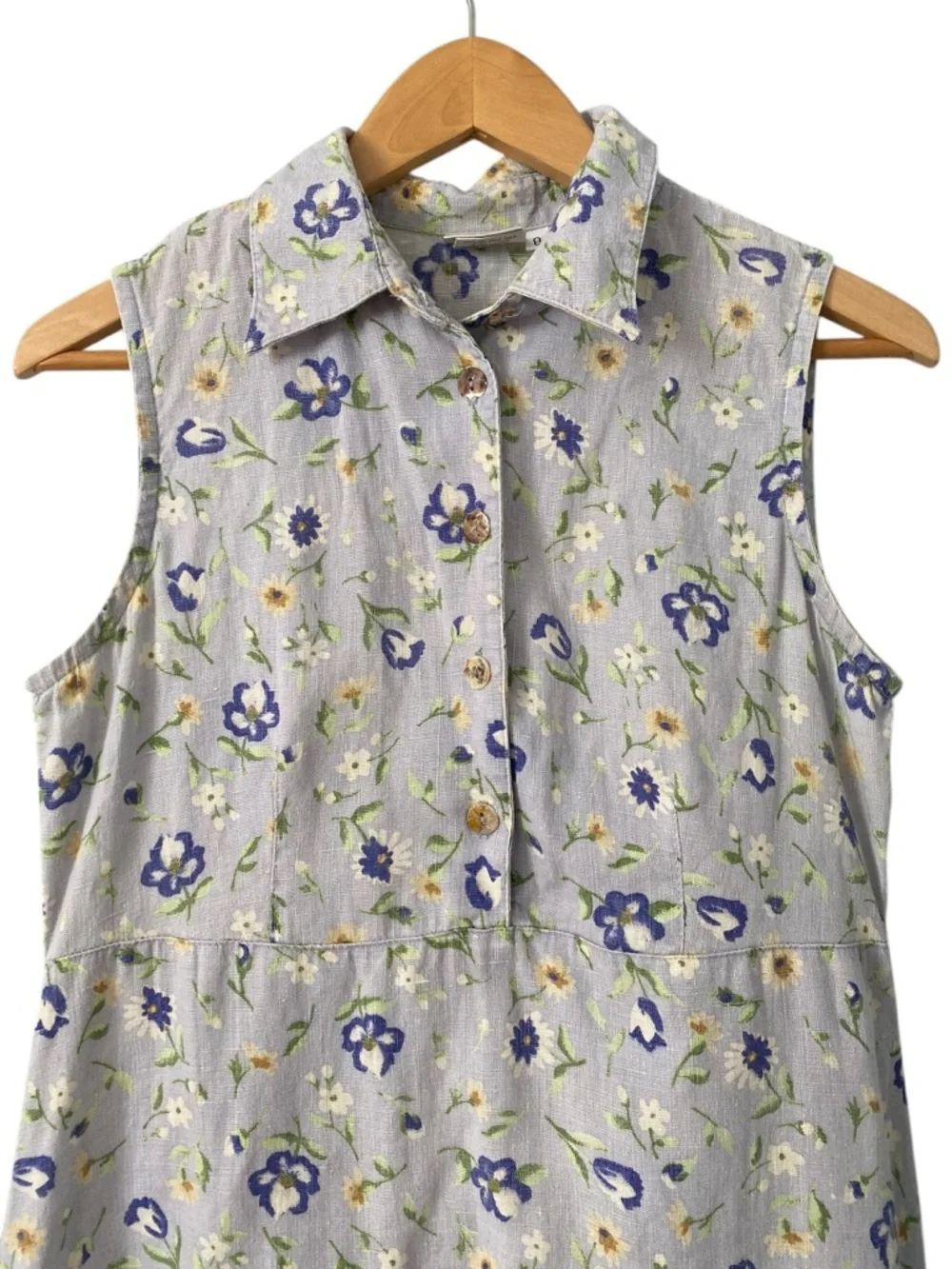 Match Sleeveless Linen Tunic with a 3/4 Button & collar Dress 8P - Picture 4 of 6